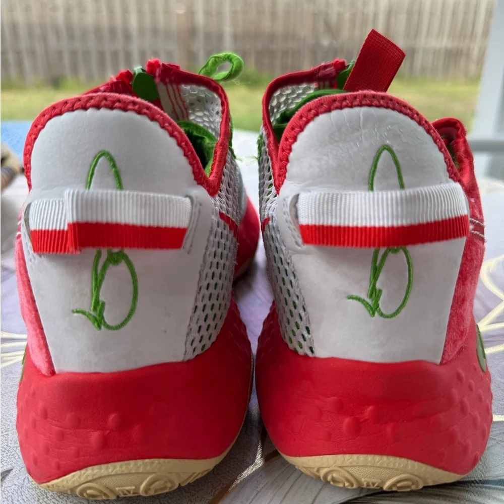 Nike Air PG 4 Christmas Edition Men's Sneakers Red Green Size 8 CD5079-602. - Picture 10 of 11